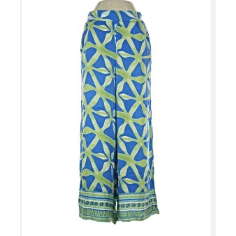 Haute Hippie Palazzo Pants Wide Leg Beach Resort Tropical Print XS